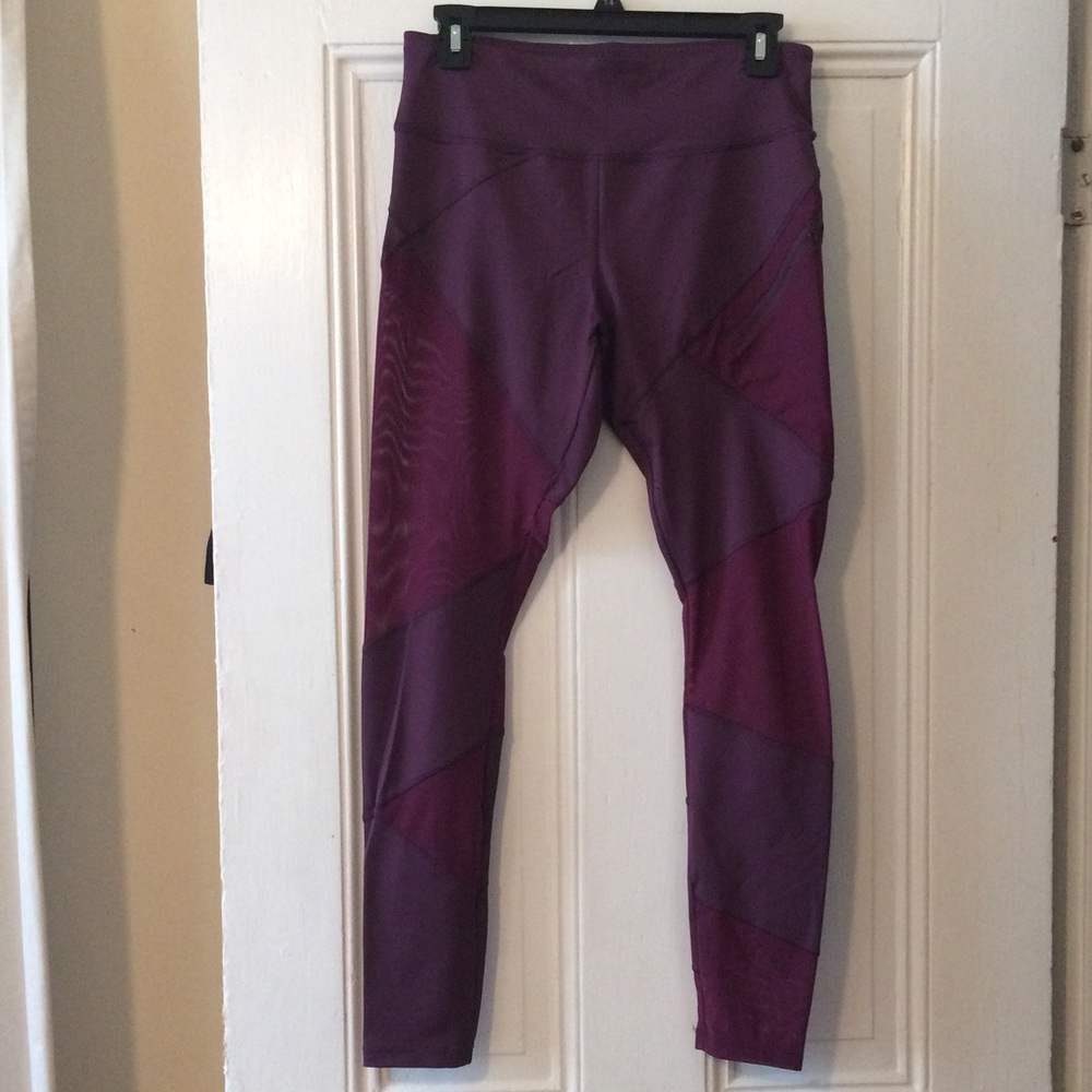 Purple mesh active legging